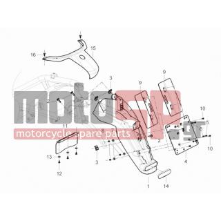 PIAGGIO - BEVERLY 125 RST 4T 4V IE E3 2013 - Body Parts - Aprons back - mudguard - 268596 - ΒΙΔΑ