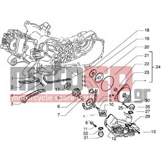 PIAGGIO - LIBERTY 125 < 2005 - Engine/Transmission - pump assembly - Oil Pan (pan) - 827091 - Τάπα λαδιού