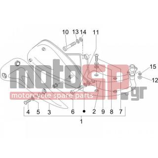 PIAGGIO - LIBERTY 125 4T 2006 - Exhaust - silencers - 842908 - ΒΙΔΑ M5X10