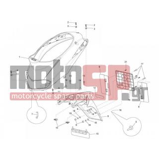PIAGGIO - LIBERTY 125 4T 2V E3 2009 - Body Parts - Aprons back - mudguard - 157716 - ΑΠΟΣΤΑΤΗΣ ΦΕΡΙΓΚ #2,8x#4,2x10