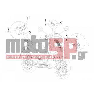 PIAGGIO - LIBERTY 125 4T 2V E3 2009 - Electrical - Relay - Battery - Horn - 258249 - ΒΙΔΑ M4,2x19 (ΛΑΜΑΡΙΝΟΒΙΔΑ)