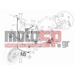PIAGGIO - BEVERLY 125 RST 4T 4V IE E3 2015 - Brakes - brake lines - Brake Calipers - 709047 - ΡΟΔΕΛΛΑ