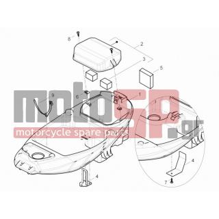 PIAGGIO - LIBERTY 125 4T 2V IE PTT (I) 2012 - Body Parts - bucket seat - 622108 - ΚΑΠΑΚΙ ΜΠΑΤΑΡΙΑΣ LIBERTY RST