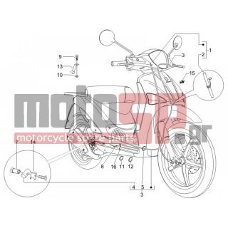 PIAGGIO - LIBERTY 125 4T 2V IE PTT (I) 2012 - Frame - cables - 436788 - ΒΙΔΑ M6X14 ΤΑΠΑΣ ΚΥΛΙΝΔΡ ΤΕΝΤ ΚΑΔ GP800
