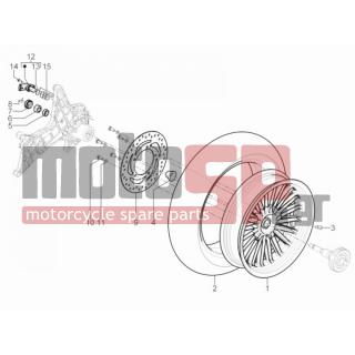 PIAGGIO - BEVERLY 125 RST 4T 4V IE E3 2013 - Frame - rear wheel - B016777 - ΒΙΔΑ M6X16 SCOOTER CL10,9