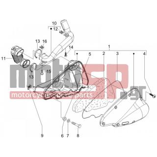 PIAGGIO - LIBERTY 125 4T 2V IE PTT (I) 2012 - Engine/Transmission - Air filter - 258249 - ΒΙΔΑ M4,2x19 (ΛΑΜΑΡΙΝΟΒΙΔΑ)
