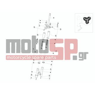 PIAGGIO - LIBERTY 125 4T 3V IE E3 2014 - Suspension - Place BACK - Shock absorber - 268158 - ΒΙΔΑ ΠΙΣΩ ΑΜΟΡΤΙΣΕΡ GP800