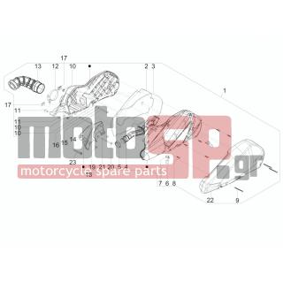 PIAGGIO - BEVERLY 125 RST 4T 4V IE E3 2015 - Engine/Transmission - Air filter - 830057 - ΠΛΑΚΑΚΙ