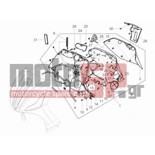 PIAGGIO - BEVERLY 125 RST 4T 4V IE E3 2015 - Εξωτερικά Μέρη - Storage Front - Extension mask - 65634100DE - ΚΑΠΑΚΙ ΚΕΝΤΡ ΔΙΑΚΟΠΤΗ BEV MY14 ΜΠΛΕ 222Α