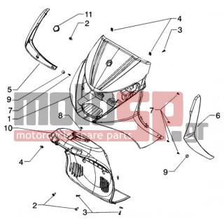 PIAGGIO - BEVERLY 200 < 2005 - Body Parts - Apron-dome wheel - 258249 - ΒΙΔΑ M4,2x19 (ΛΑΜΑΡΙΝΟΒΙΔΑ)