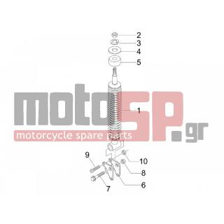 PIAGGIO - LIBERTY 125 4T DELIVERY E3-NEXIVE 2015 2009 - Suspension - Place BACK - Shock absorber - 268158 - ΒΙΔΑ ΠΙΣΩ ΑΜΟΡΤΙΣΕΡ GP800