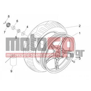 PIAGGIO - LIBERTY 125 4T DELIVERY E3-NEXIVE 2015 2009 - Frame - rear wheel - 270991 - ΒΑΛΒΙΔΑ ΤΡΟΧΟΥ TUBELESS D=12mm
