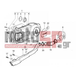 PIAGGIO - LIBERTY 125 4T E3  2007 - Engine/Transmission - COVER sump - the sump Cooling - 259348 - ΒΙΔΑ M 6X18 mm ΜΕ ΑΠΟΣΤΑΤΗ