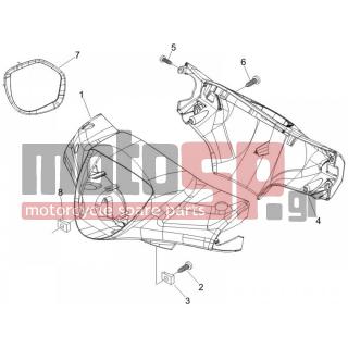 PIAGGIO - LIBERTY 125 4T E3  2006 - Body Parts - COVER steering - 65499100DE - ΚΑΠΑΚΙ ΤΙΜ LIBERTY RST-MOC ΜΠΛΕ 222/Α