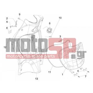 PIAGGIO - LIBERTY 125 4T E3  2006 - Body Parts - Storage Front - Extension mask - 252420 - ΛΑΜΑΚΙ ΝΤΟΥΛ COSA-X9-VESPA GT 200