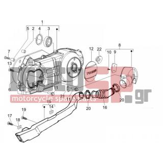 PIAGGIO - LIBERTY 125 4T SPORT E3 2007 - Engine/Transmission - COVER sump - the sump Cooling - 621199 - ΣΩΛΗΝΑΣ ΑΕΡΟΣ LIBERTY RST 125/200