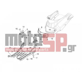 PIAGGIO - LIBERTY 125 4T SPORT E3 2006 - Body Parts - Central fairing - Sill - 259349 - ΒΙΔΑ 4,2X13