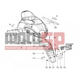PIAGGIO - LIBERTY 125 4T SPORT E3 2008 - Body Parts - Aprons back - mudguard - 268596 - ΒΙΔΑ