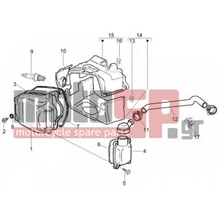 PIAGGIO - LIBERTY 125 4T SPORT E3 2008 - Engine/Transmission - COVER head - 638852 - ΜΠΟΥΖΙ NGK CR7EB SCOOTER
