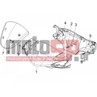 PIAGGIO - LIBERTY 125 4T SPORT E3 2007 - Body Parts - COVER steering - 65283500AI - ΚΑΠΑΚΙ ΤΙΜ LIBERTY SPORT ARANCIO 938/A