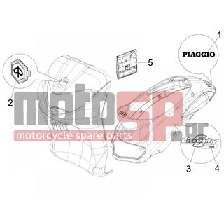 PIAGGIO - LIBERTY 125 4T SPORT E3 2007 - Εξωτερικά Μέρη - Signs and stickers