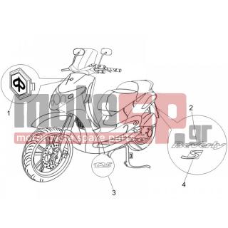 PIAGGIO - BEVERLY 125 SPORT E3 2007 - Εξωτερικά Μέρη - Signs and stickers - 624554 - ΣΗΜΑ ΠΟΔΙΑΣ 