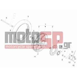 PIAGGIO - LIBERTY 125 IGET 4T 3V IE ABS 2015 - Frame - front wheel - 1C000849 - ΔΙΣΚΟΦΡΕΝΟ ΜΠΡΟΣ LIBERTY 50125 IGET