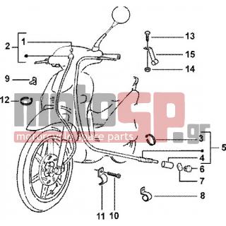 PIAGGIO - LIBERTY 125 LEADER < 2005 - Electrical - Cables odometer-back brake - 812592 - Βίδα