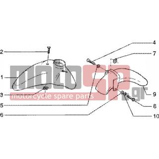 PIAGGIO - LIBERTY 125 LEADER < 2005 - Body Parts - Fender front and back - 56496650D8 - Φτερό