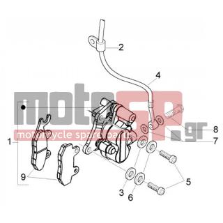 PIAGGIO - LIBERTY 125 LEADER RST < 2005 - Brakes - CALIPER BRAKE WITH TRAY - 265451 - ΒΙΔΑ ΜΑΡΚ ΔΑΓΚΑΝΑΣ