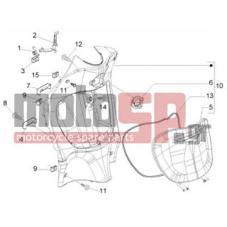 PIAGGIO - LIBERTY 125 LEADER RST < 2005 - Frame - FRONT glove - 259348 - ΒΙΔΑ M 6X18 mm ΜΕ ΑΠΟΣΤΑΤΗ