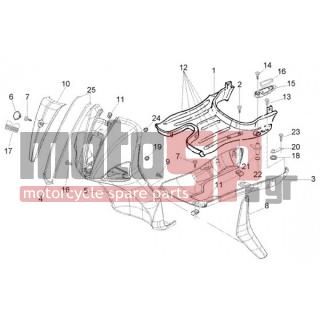 PIAGGIO - LIBERTY 125 LEADER RST < 2005 - Body Parts - Apron front - side sills - spoilers - 8108 - Πλάκα ελαστική