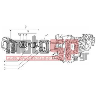 PIAGGIO - LIBERTY 125 LEADER RST < 2005 - Engine/Transmission - Total cylinder-piston-button - 828146 - Τσιμούχα βάσης κυλίνδρου 0,4 mm