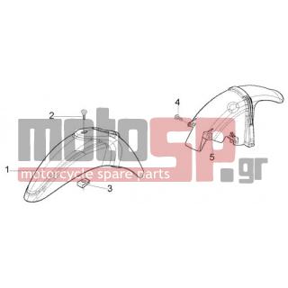 PIAGGIO - LIBERTY 125 LEADER RST < 2005 - Body Parts - Fender front and back - 59966600F2 - ΦΤΕΡΟ ΜΠΡΟΣ LIBERTY RST ΓΚΡΙ EXCAL 738