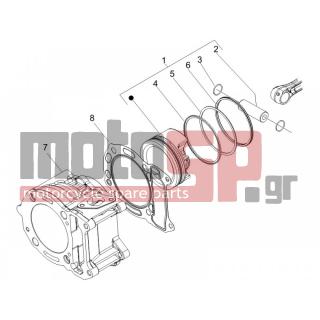PIAGGIO - BEVERLY 125 SPORT E3 2007 - Engine/Transmission - Complex cylinder-piston-pin - 482335 - ΠΕΙΡΟΣ ΠΙΣΤΟΝΙΟΥ SCOOTER 125-150 4Τ