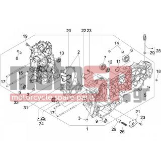 PIAGGIO - LIBERTY 150 4T E3 2008 - Engine/Transmission - OIL PAN - 829661 - ΒΑΛΒΙΔΑ BY-PASS GT-ET4 150-SK-NEXUS-X8