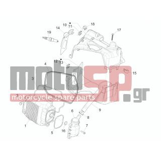 PIAGGIO - LIBERTY 150 4T E3 MOC 2011 - Engine/Transmission - COVER head - CM001904 - ΚΟΛΙΕΣ ΦΥΣΟΥΝΑΣ