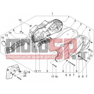 PIAGGIO - BEVERLY 125 SPORT E3 2008 - Engine/Transmission - Air filter - 830056 - ΠΛΑΚΑΚΙ