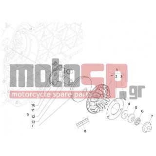 PIAGGIO - LIBERTY 150 4T E3 MOC 2012 - Engine/Transmission - driving pulley - CM1038015 - ΡΑΟΥΛΑ ΒΑΡ SCOOTER 125-150 4T 10gr ΣΕΤ