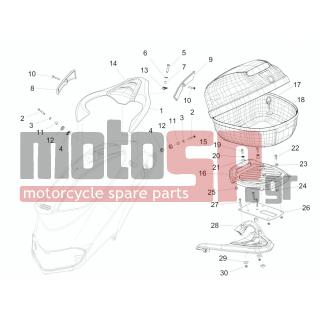 PIAGGIO - LIBERTY 150 4T E3 MOC 2012 - Body Parts - grid back - 623504 - ΣΥΝΕΜΠΛΟΚ ΒΑΛΙΤΣΑΣ LIBERTY RST