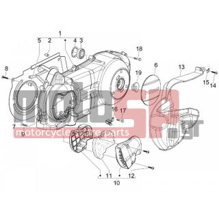 PIAGGIO - BEVERLY 125 TOURER E3 2009 - Engine/Transmission - COVER sump - the sump Cooling - 842090 - ΚΑΠΑΚΙ ΑΕΡΑΓΩΓΟΥ RUNNER VXR-BEVERLY