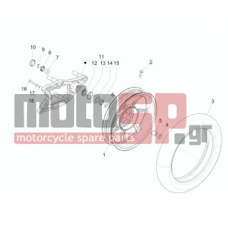 PIAGGIO - LIBERTY 150 IGET 4T 3V IE ABS 2015 - Frame - rear wheel - 665657 - ΚΑΠΑΚΙ ΜΠΡ ΤΡΟΧΟΥ SCOOTER 50150
