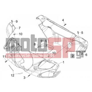 PIAGGIO - BEVERLY 125 TOURER E3 2009 - Body Parts - COVER steering - 59941200BR - ΚΑΠΑΚΙ ΤΙΜ BEVERLY TOURER ΛΕΥΚΟ 544