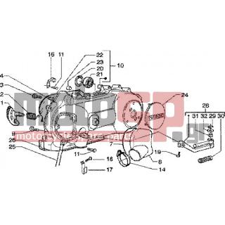 PIAGGIO - LIBERTY 150 LEADER < 2005 - Engine/Transmission - Start with pedal-cooling sump - 430264 - ΒΙΔΑ M5X10