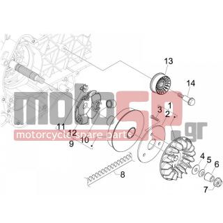 PIAGGIO - BEVERLY 125 TOURER E3 2007 - Engine/Transmission - driving pulley - 845607 - ΔΙΣΚΟΣ-ΓΡΑΝΑΖΙ ΒΑΡ SCOOTER 125-150 LEAD