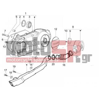 PIAGGIO - LIBERTY 200 4T 2006 - Engine/Transmission - COVER sump - the sump Cooling - 259348 - ΒΙΔΑ M 6X18 mm ΜΕ ΑΠΟΣΤΑΤΗ