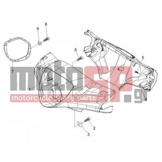 PIAGGIO - LIBERTY 200 4T SPORT E3 2006 - Body Parts - COVER steering - 270793 - ΒΙΔΑ D3,8x16