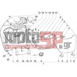 PIAGGIO - BEVERLY 125 TOURER E3 2007 - Body Parts - Storage Front - Extension mask - 621669 - ΚΑΠΑΚΙ ΤΕΠ ΝΕΡΟΥ BEV RST 125/250