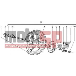 PIAGGIO - LIBERTY 50 2T < 2005 - Frame - FRONT wheel - 270991 - ΒΑΛΒΙΔΑ ΤΡΟΧΟΥ TUBELESS D=12mm
