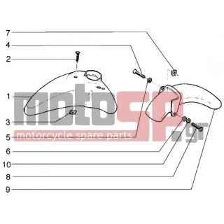 PIAGGIO - LIBERTY 50 2T < 2005 - Body Parts - Fender front and back - 5749525090 - Φτερό